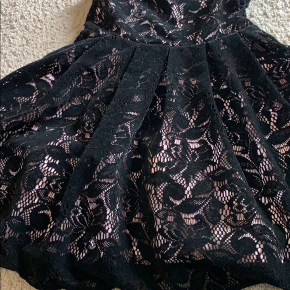 Black and pink lace dress little girls sz 12 - Picture 2 of 2